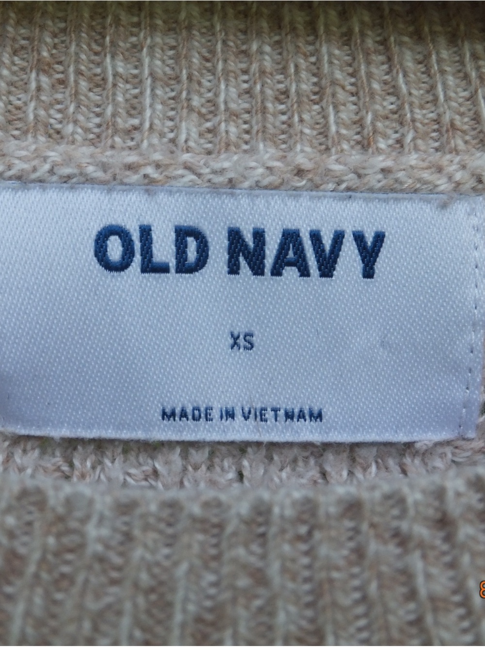 Old Navy Women's Light Cream Crewneck Sweater - Picture 2 of 3